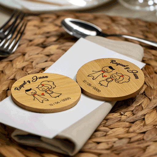 POSAVASO REDONDO MADERA